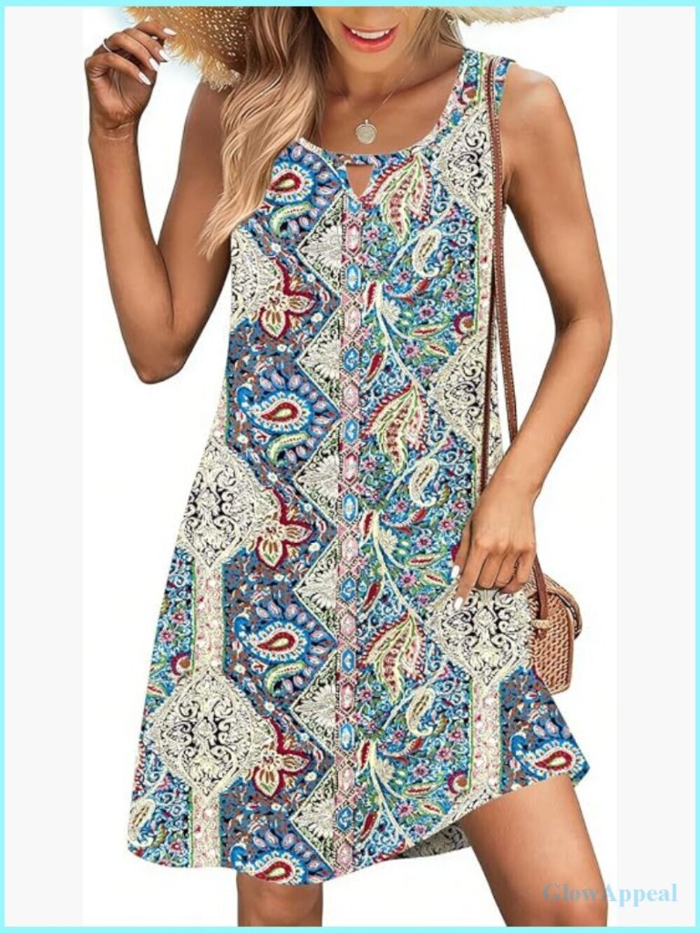 Sleeveless Maternity Dress with Pockets, Knee Length, Loose Fit, Rayon Blend